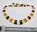 Cleopatra's collar flat necklace Baltic amber - 7