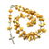 Vintage Catholic rosary cross Baltic amber beads
