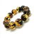 Baltic amber cut beads bracelet with inclusions - 2