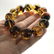 Baltic amber cut beads bracelet with inclusions - 3