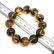 Baltic amber cut beads bracelet with inclusions - 4