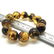Baltic amber cut beads bracelet with inclusions - 5