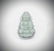 Sterling Silver Sz 7 Engraved Jade Buddha Ring w CZs