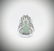 Sterling Silver Sz 7 Engraved Jade Buddha Ring w CZs - 2