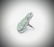 Sterling Silver Sz 7 Engraved Jade Buddha Ring w CZs - 3