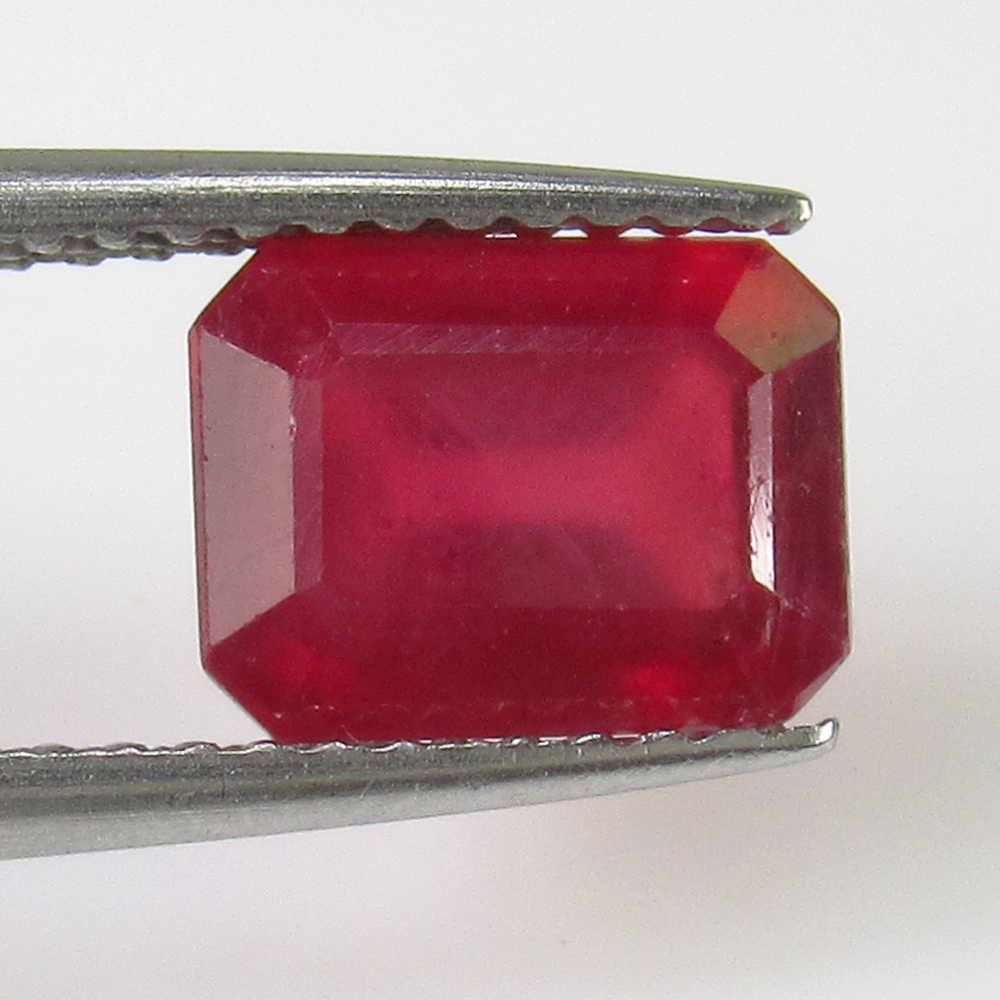 2.50 Ct Genuine Blood Red Ruby 8X6 mm Octagon Cut (1 of 2)