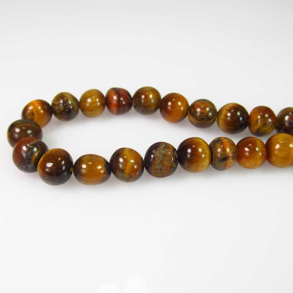 19.90 Ct Genuine 24 Drilled Tiger's eye Ball Beads (1 of 2)