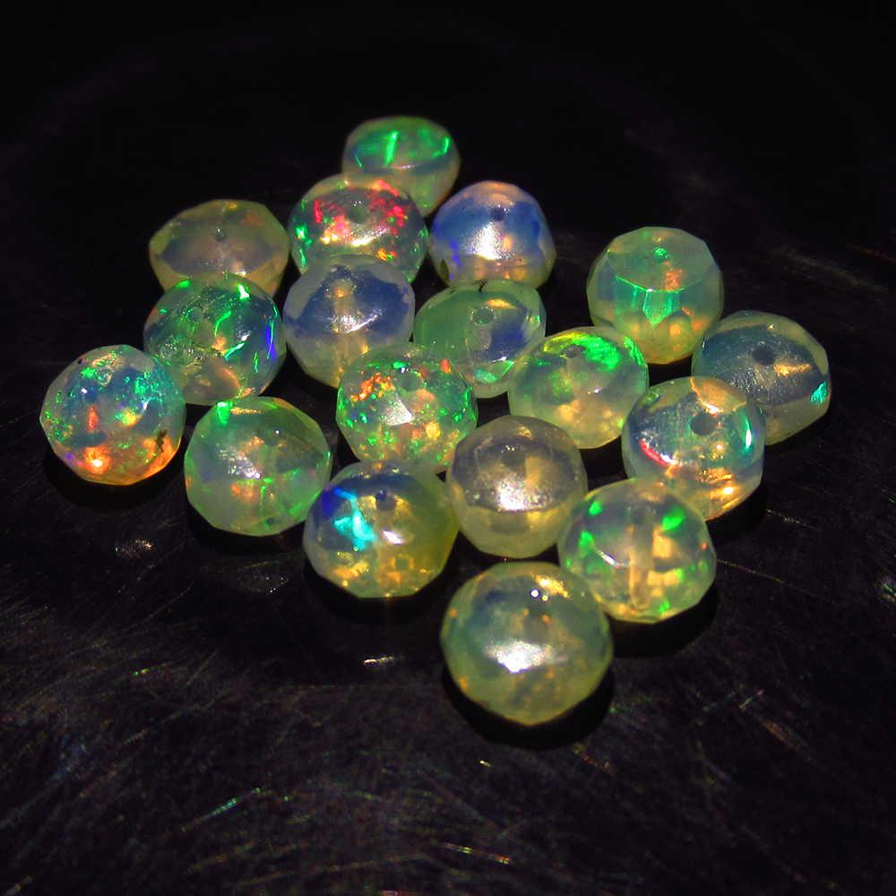4.82 Ct Genuine 18 Drilled Multi-Color Faceted Fire (1 of 2)
