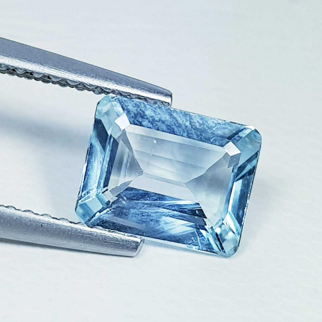 1.34 ct Natural Aquamarine Emerald Cut (1 of 5)