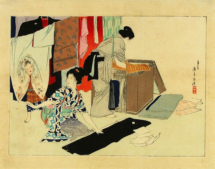 EISEN, Tomioka (1864-1905): A kuchi-e (frontispiece: Artist: EISEN, Tomioka (1864-1905) Title: A kuchi-e (frontispiece illustration for a book or magazine) Series: Publisher: Date: Meiji period Medium: Woodblock print Size/Format: chuban (c. 9" x 12") R