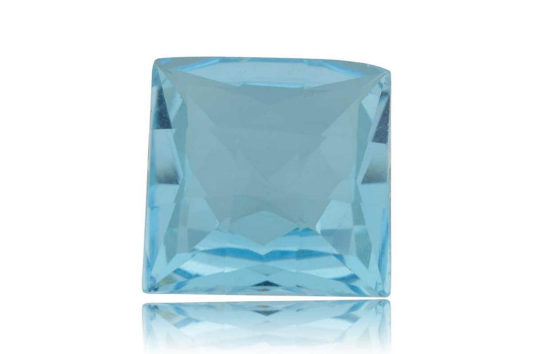 13 ct Genuine 14 x 14 mm Square Checkerboard Cut Sky (1 of 6)