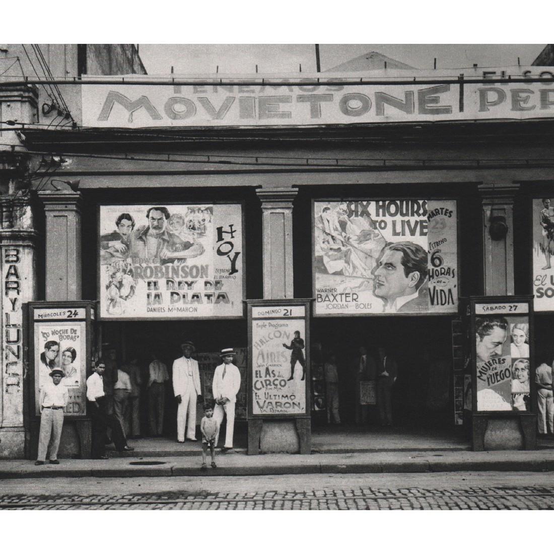 WALKER EVANS - Movie Theater, Havana, 1932: Artist: WALKER EVANS Print Title: Movie Theater, Havana, 1932 Medium: Sheet-fed Gravure Printing Date: 1980's Printed in France Image Size: 6 X 7 inches Walker Evans (1903-1975) was an American photog