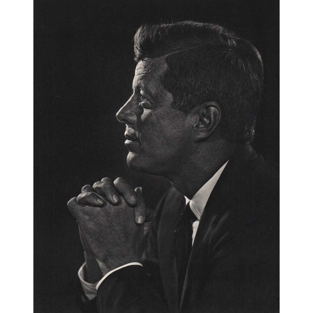 YOUSUF KARSH - John F. Kennedy: Artist: YOUSUF KARSH Print Title: John F. Kennedy John Fitzgerald "Jack" Kennedy (May 29, 1917 – November 22, 1963), was an American politician and journalist who served as the 35th president of the