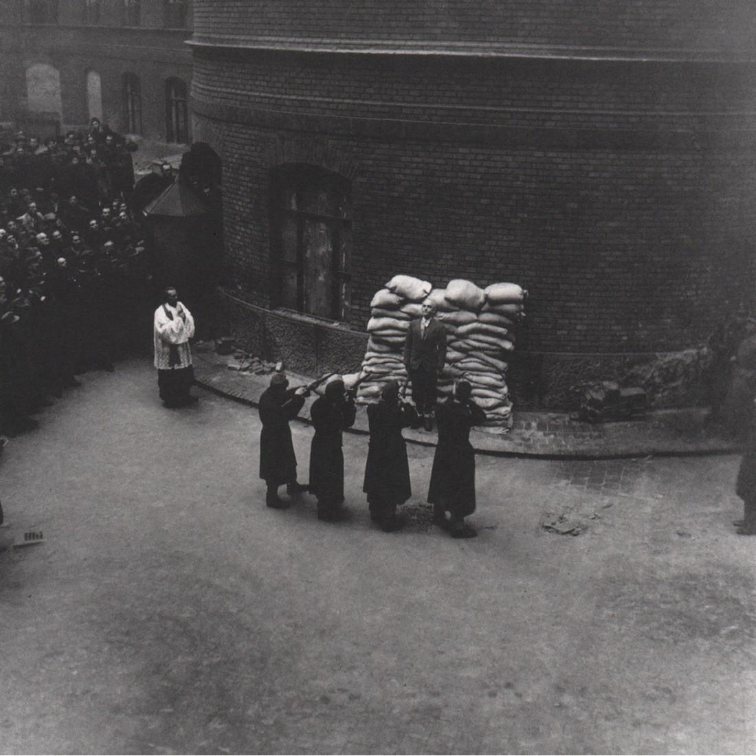 LEE MILLER - Laszlo Bardossy facing Execution: Artist: LEE MILLER Print Title: Laszlo Bardossy facing Execution Squad, Budapest, 1946 László Bárdossy de Bárdos (10 December 1890 – 10 January 1946) was a Hungarian diplomat and politician who