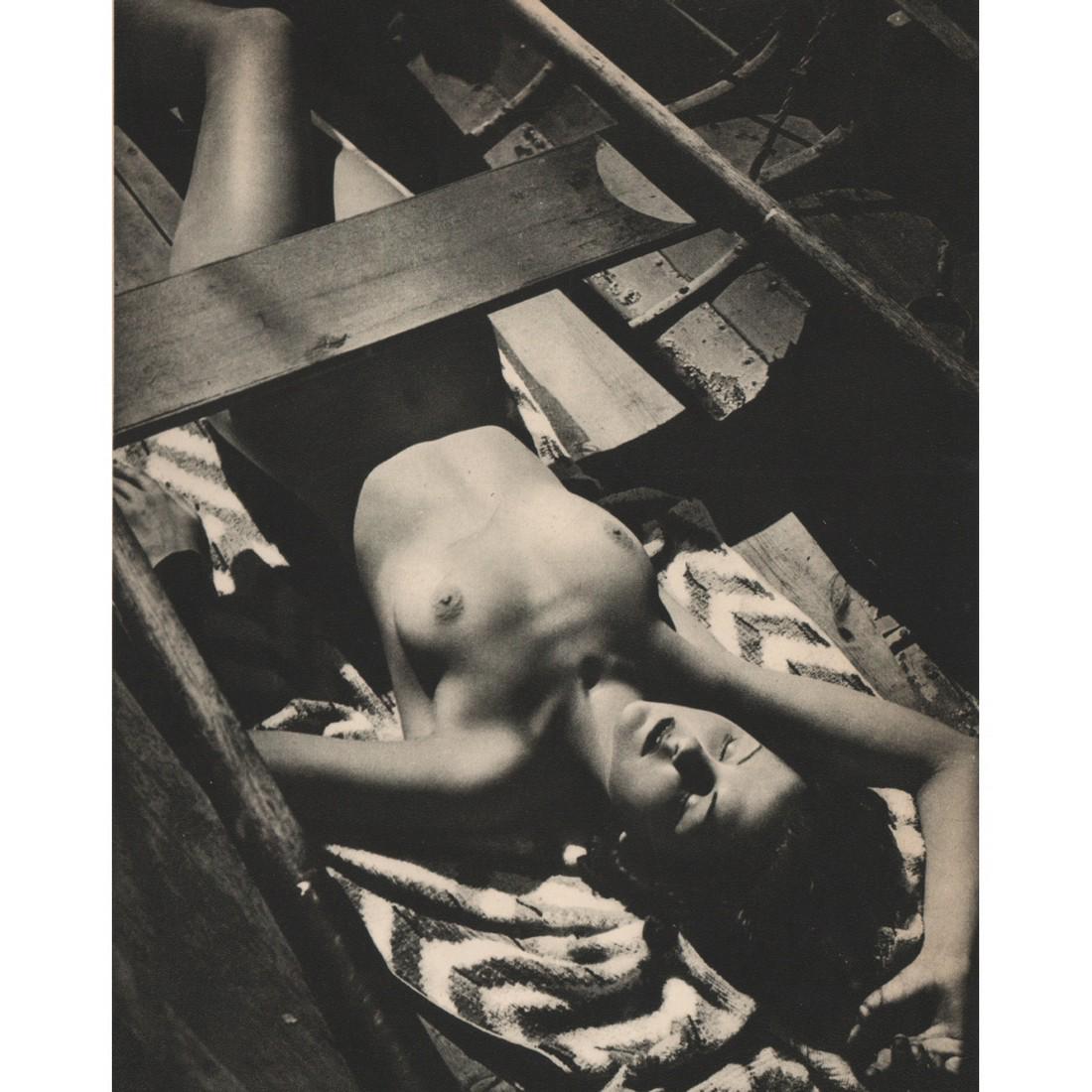 ROYE - Sleeping Woman: Artist: ROYE Print Title: Sleeping Woman Medium: Sheet-fed Gravure Printing Date: 1940's Printed in Great Britain Image Size: 8.5 X 6.5 inches Horace Roye (1906-2002) was a photographer working in Eng
