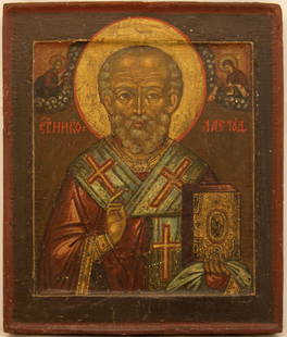 Saint Nicholas: Title: Saint NicholasDimensions; 27 x 31.5 cm; Century; 18 Saint Nicholas Reserve: $1,000.00 Shipping:Domestic: Flat-rate of $40.00 to anywhere within the contiguous U.S.International: Foreign