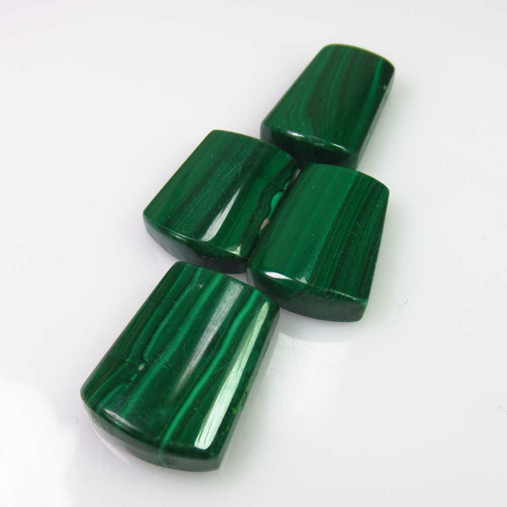 50.12 Ct Genuine 4 Green Malachite Drilled Fancy Cut (1 of 2)
