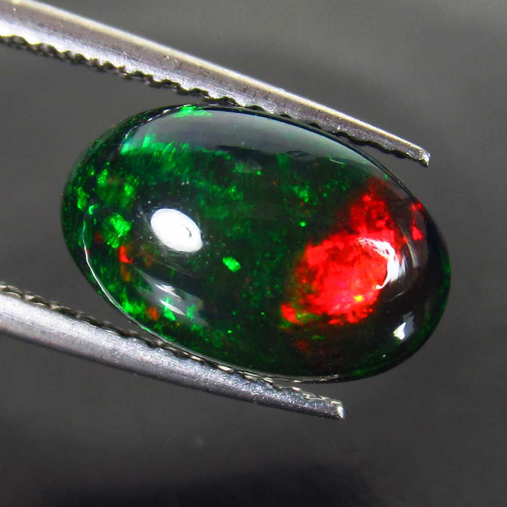 2.31 Ct Genuine Ethiopian Fire Black Opal Oval Cab (1 of 2)