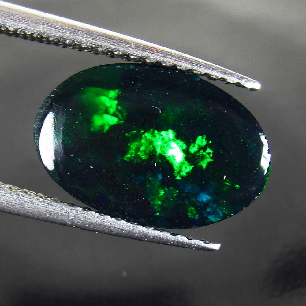 2.77 Ct Genuine Ethiopian Fire Black Opal Oval Cab (1 of 2)