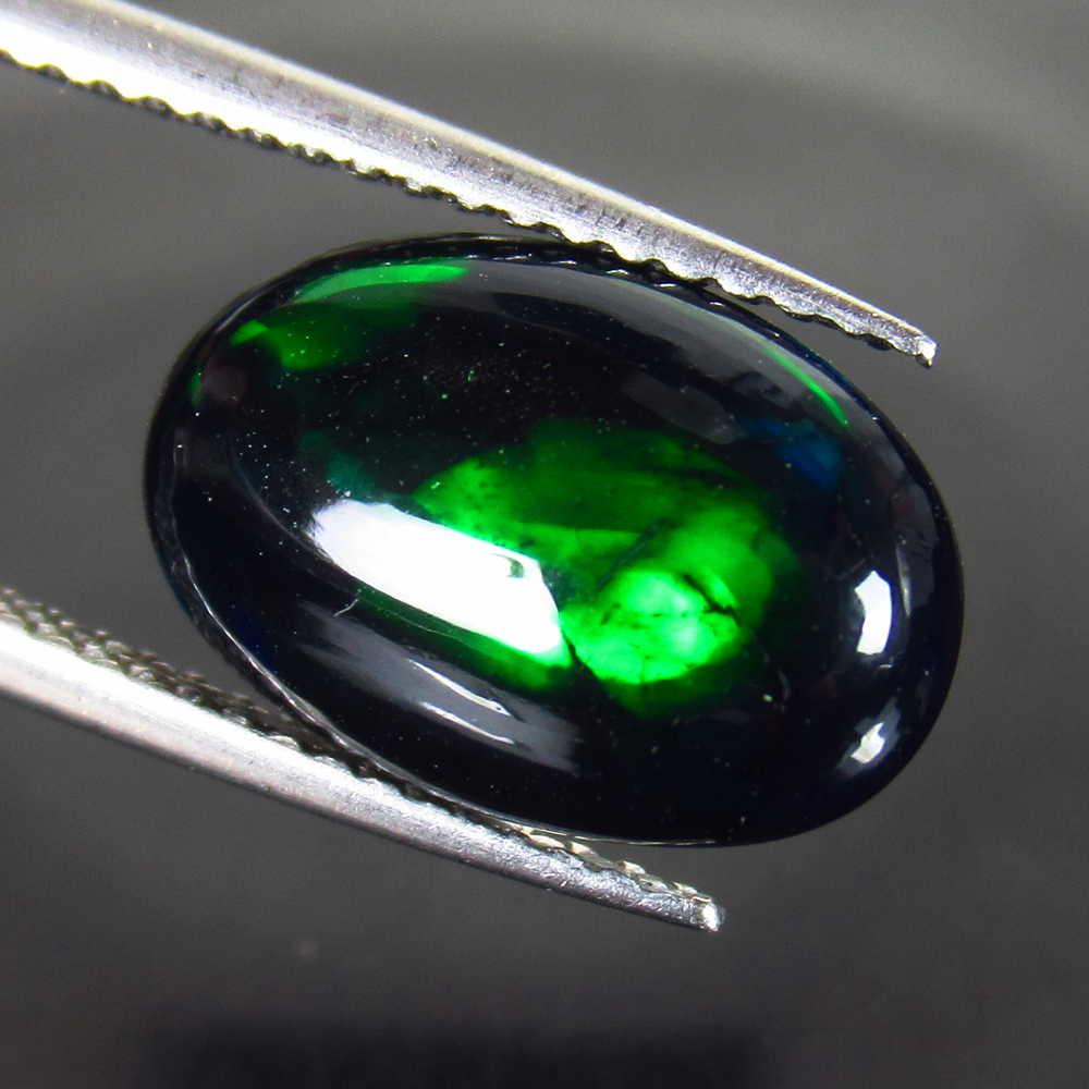 2.59 Ct Genuine Ethiopian Fire Black Opal Oval Cab (1 of 2)
