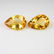 7.23 Ct Genuine Orange Yellow Citrine Pear Pair