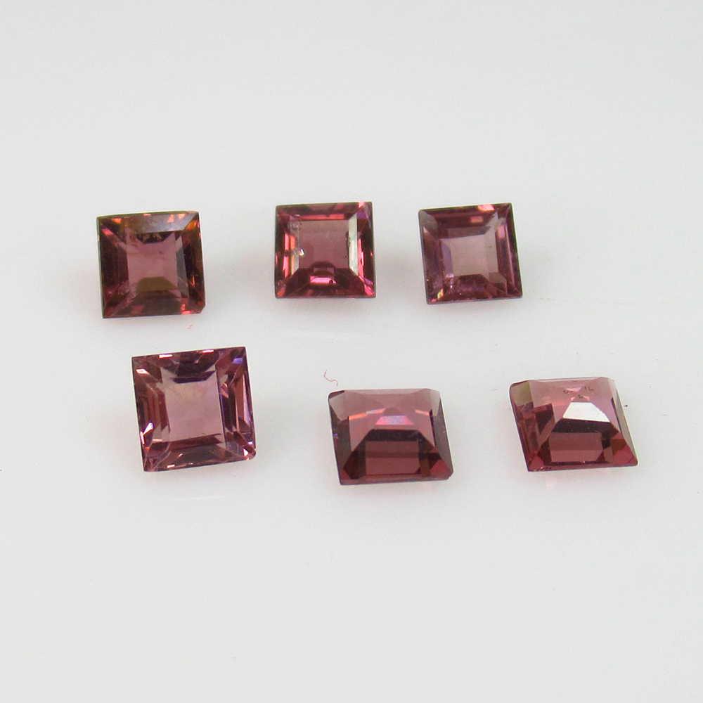 2.20 Ct Genuine Burma Pink Spinel Square Set (1 of 2)