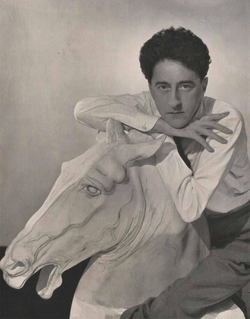 GEORGE HOYNINGEN-HUENE - The Poet Jean Cocteau: Artist: GEORGE HOYNINGEN-HUENE Print Title: The Poet Jean Cocteau Printing Date: 1930â€™s Medium: Photoengraving Printed in: Germany Image Size approx.: 8.5” x 5.5” Hoyningen-Huene wa
