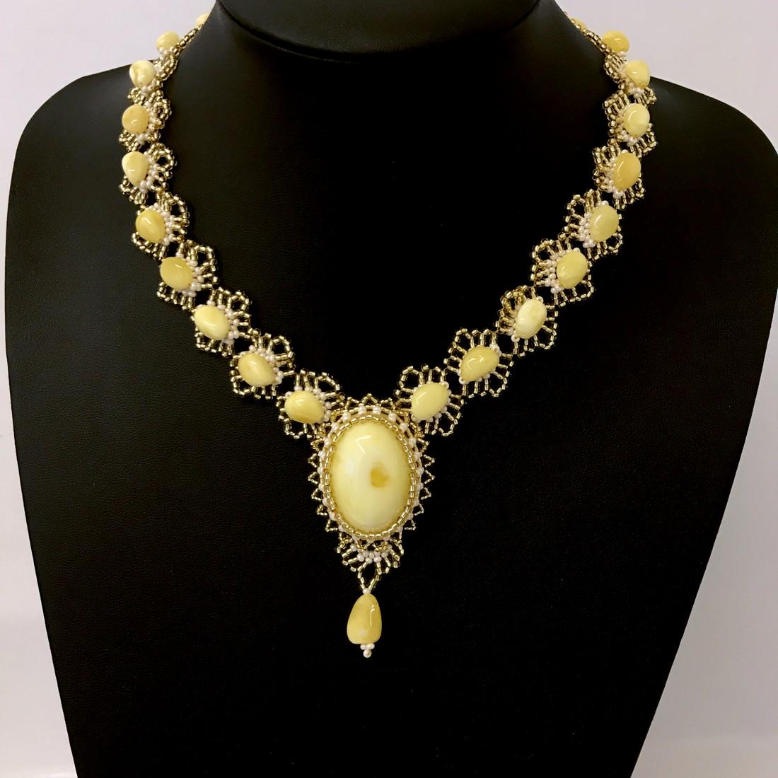 Outstanding Unique Vintage Amber Cleopatra necklace (1 of 8)
