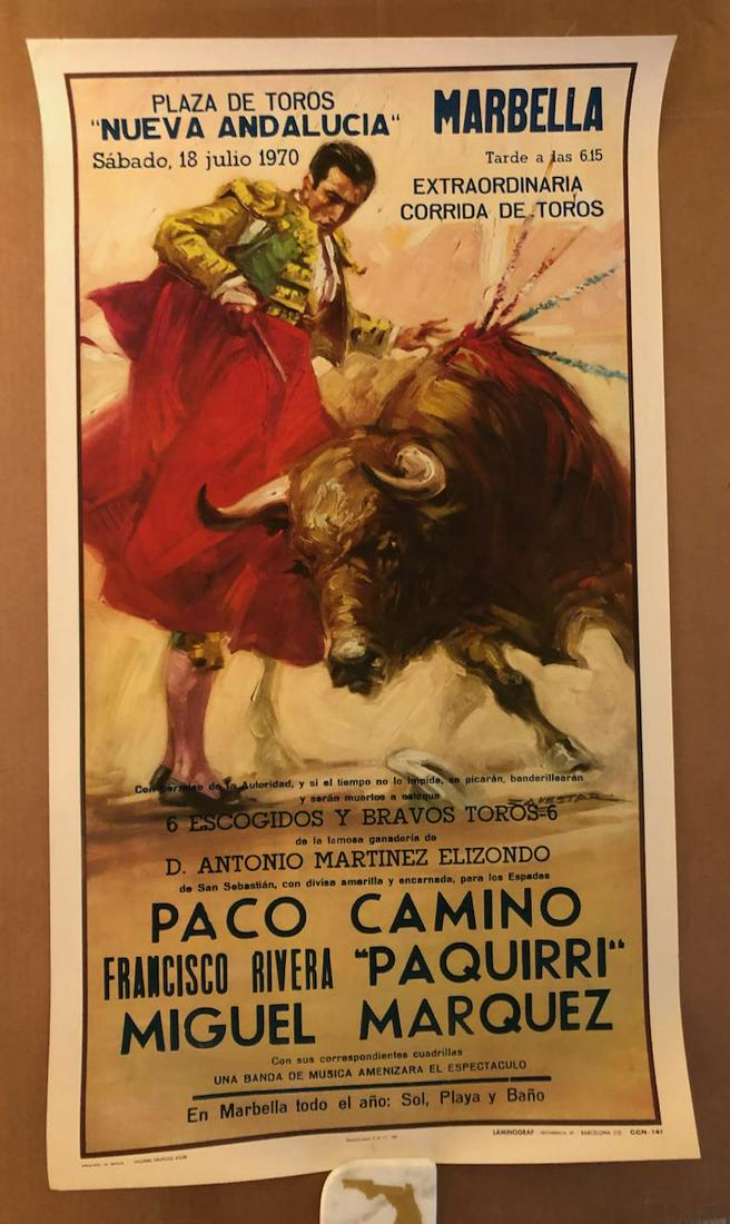 RARE 1969 BULLFIGHT POSTER (1 of 5)