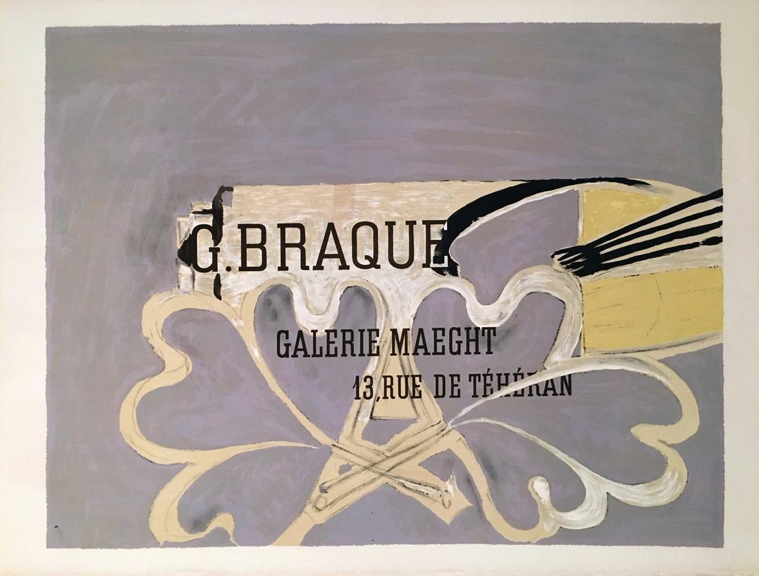 George Braque - Galerie Maeght: Title: Galerie Maeght Artist: George Braque Size/Format: 28 1/4 X 21 1/2 in. Additional Info:This is an Original Vintage Poster; it is not a reproduction. This poster has been printed on heavyweight p