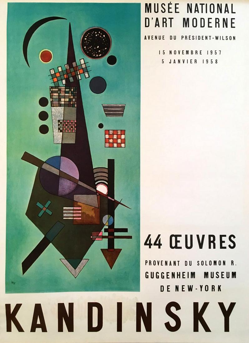 Wassily Kandinsky - Musée National d'Art Moderne: Title: Musée National d'Art Moderne Artist: Wassily Kandinsky Printing Date: 1957 Size/Format: 28 x 20 in. Additional Info:This is an Original Vintage Poster; it is not a reproduction. This poster ha