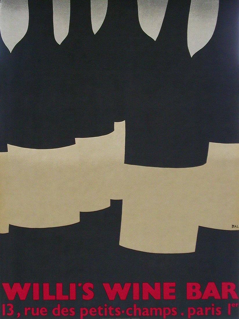 Willi's Wine Bar 1984 - Bali: Title: Willi's Wine Bar 1984 - Bali Artist: Bali Printing Date: 1984 Size/Format: 26.5 X 35 inches Additional Info:This is an original lithographic poster printed on heavy weight paper. It was created