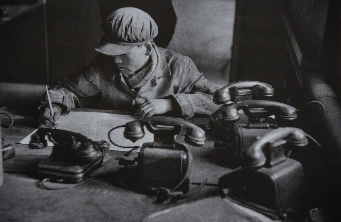 MARC RIBOUD - Anshan, China, 1957: Artist: Marc Riboud Title: Anshan, China, 1957 Medium: Photo Litho, 1988, Switzerland Dimensions: 10x6.65" Heat Wax Mounted on 12x16" Conservation Board Marc Riboud (1923 – 2016) was a French photog