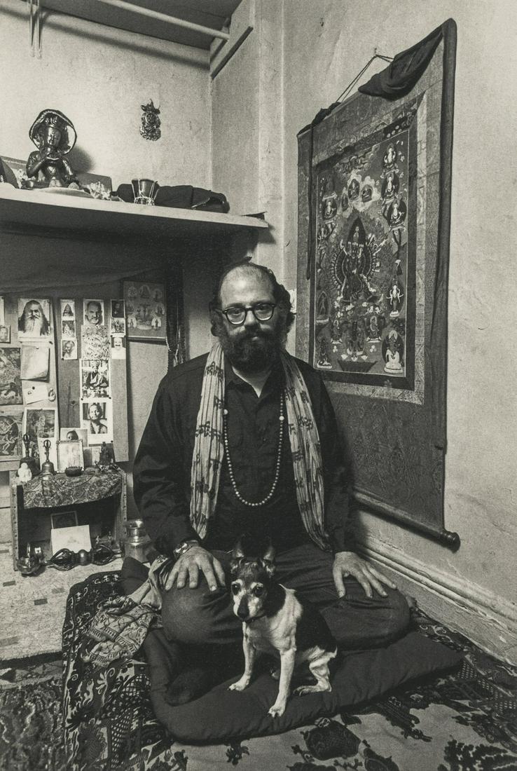 STEVE SCHAPIRO - Allen Ginsberg, New York, 1963: Artist: Steve Schapiro Title: Allen Ginsberg, New York, 1963 Medium: Photo Litho, 2000, Italy Dimensions: 6.1x9.15" Heat Wax Mounted on 11x14" Conservation Board Steve Schapiro (1934) is an American p