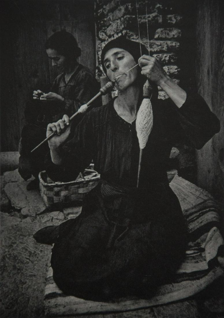 W. EUGENE SMITH - The Thread Maker: Artist: W. Eugene Smith Title: The Thread Maker Medium: Sheet Fed Gravure, 1964, Netherlands Dimensions: 5.45x7.6" Heat Wax Mounted on 11x14" Conservation Board W. Eugene Smith (1918-1978) was an Amer