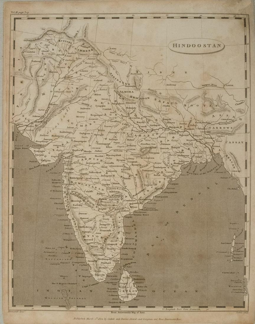 1802 Arrowsmith Map of India -- Hindoostan (1 of 1)
