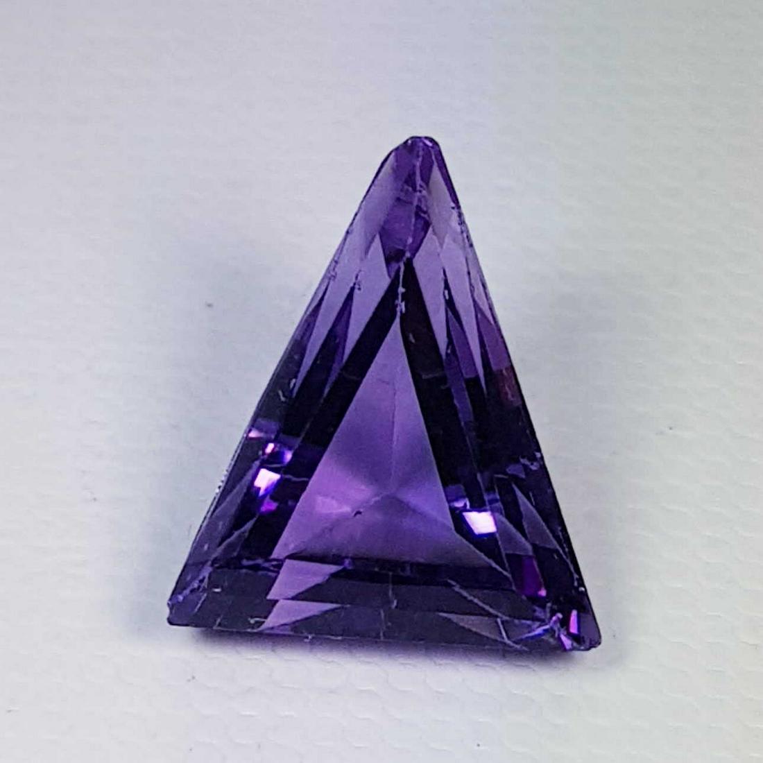 5.65 ct Natural Amethyst Triangle Cut (1 of 5)