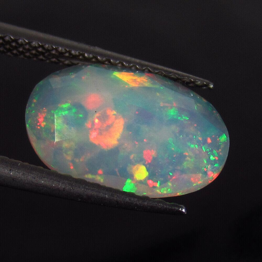 1.75 Ct Natural Multi-Color Faceted Fire Opal Oval Cut (1 of 2)
