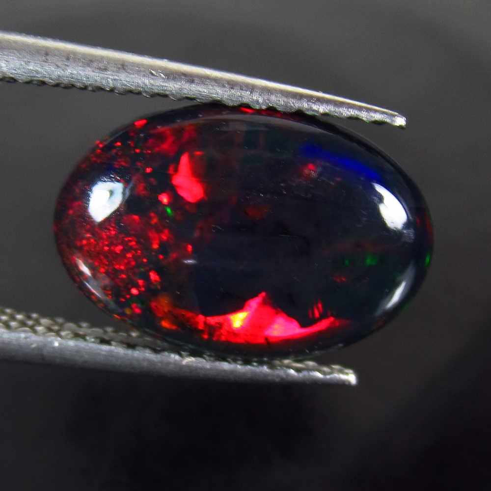 1.65 Ct Geuine Ethiopian Fire Black Opal Oval Cab (1 of 2)