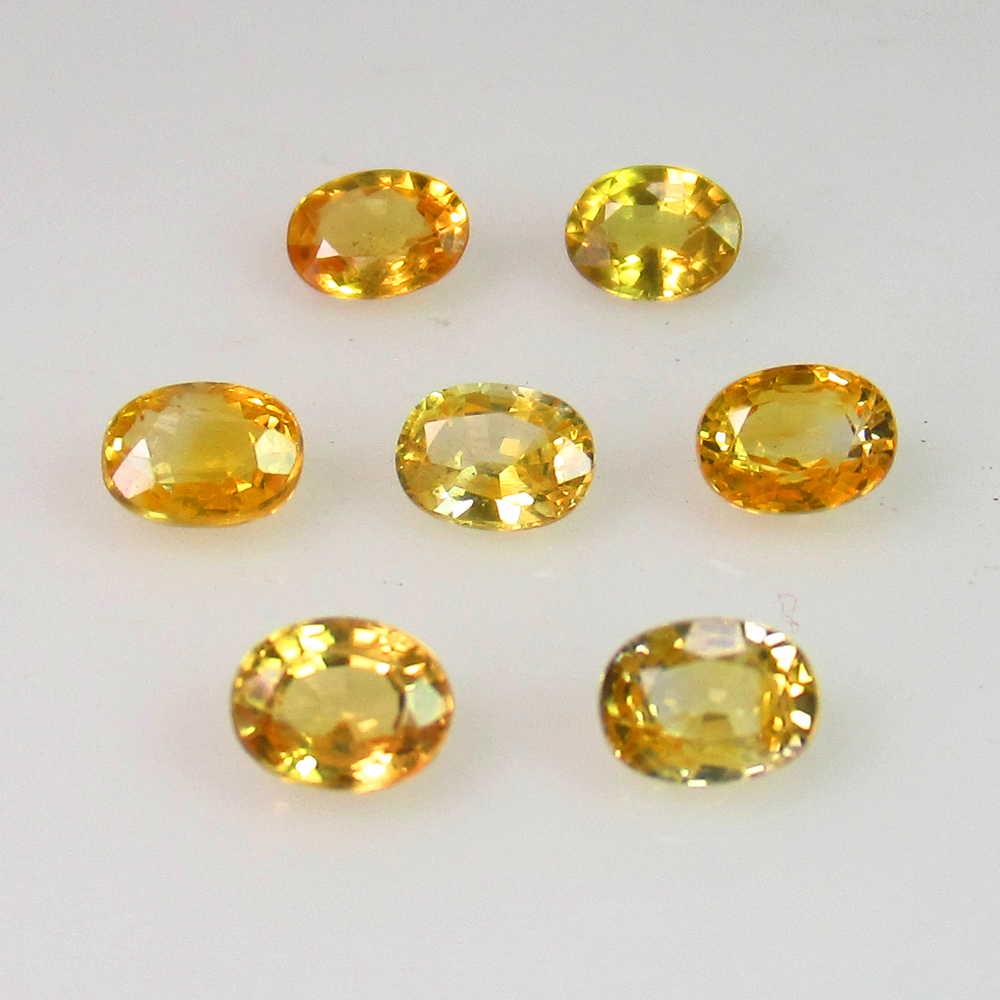 1.86 Ct Genuine 7 Ceylon Yellow Sapphire Oval Necklace (1 of 2)