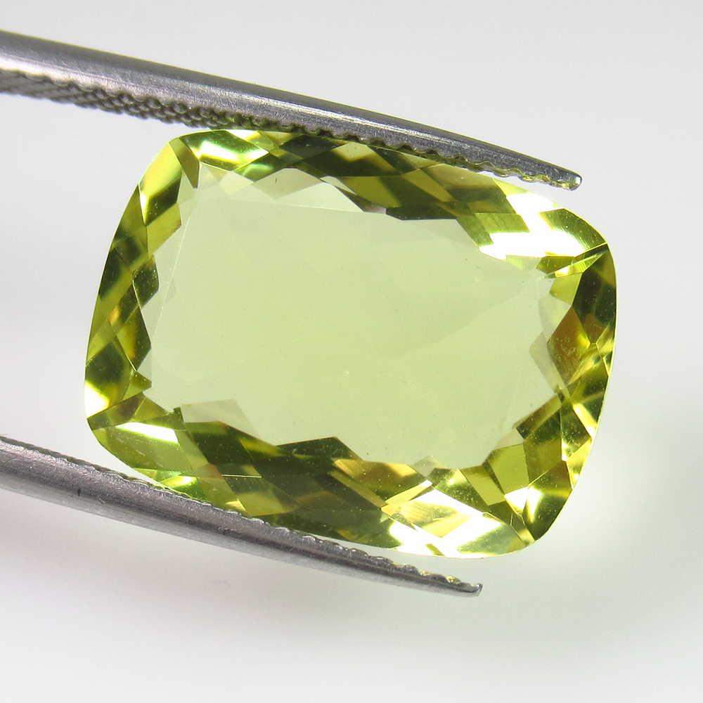 8.90 Ct Genuine Lemon Quartz Cushion Cut: No Reserve! Title: 8.90 Ct Genuine Lemon Quartz Cushion Cut Stone Clarity: VVS Gemstones: Natuarl Lemon Quartz Carat Weights: 8.90 Size/Dimensions: 16.00 x 12.00 x 6.80 mm Additional Information: Top 