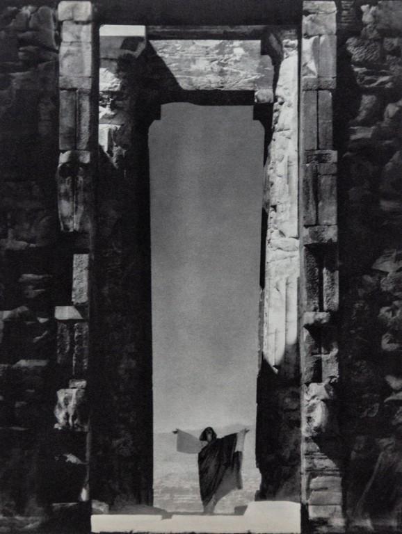 EDWARD STEICHEN - Isadora Duncan at Parthenon, 1921: Artist: Edward Steichen Title: Isadora Duncan at Portal of the Parthenon, 1921 Medium: Sheet Fed Gravure, 1963, Switzerland Dimensions: 8.5x11.15" Heat Wax Mounted on 12x16" Conservation Board Edward