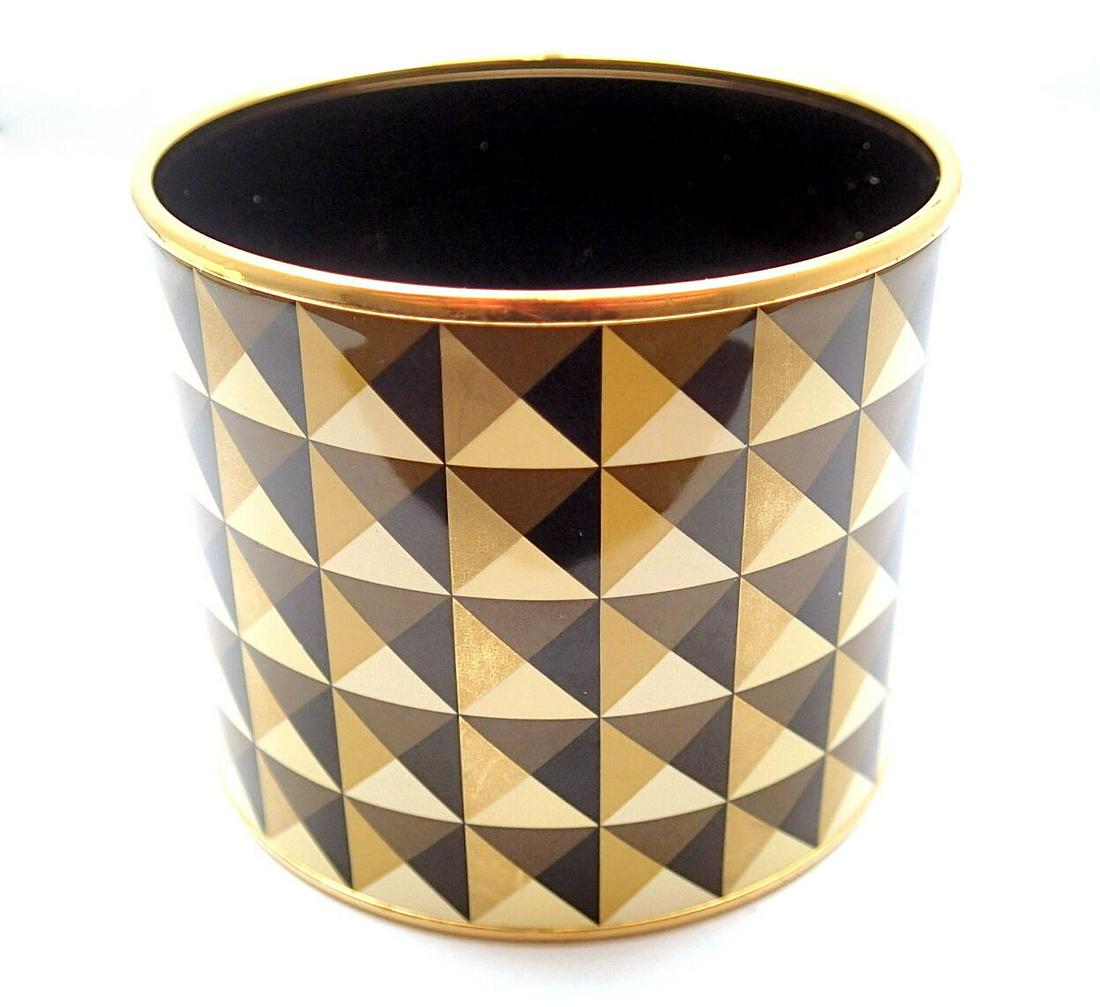 AUTHENTIC! RARE HERMES ENAMEL PYRAMID 2" MEGA WIDE (1 of 4)