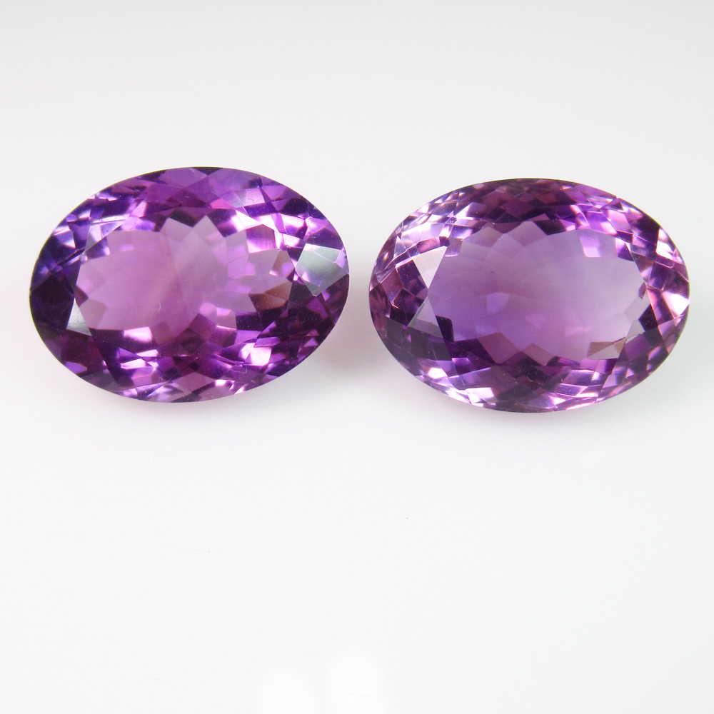 24.98 Ctw Natural Purple Amethyst Oval Pair (1 of 2)