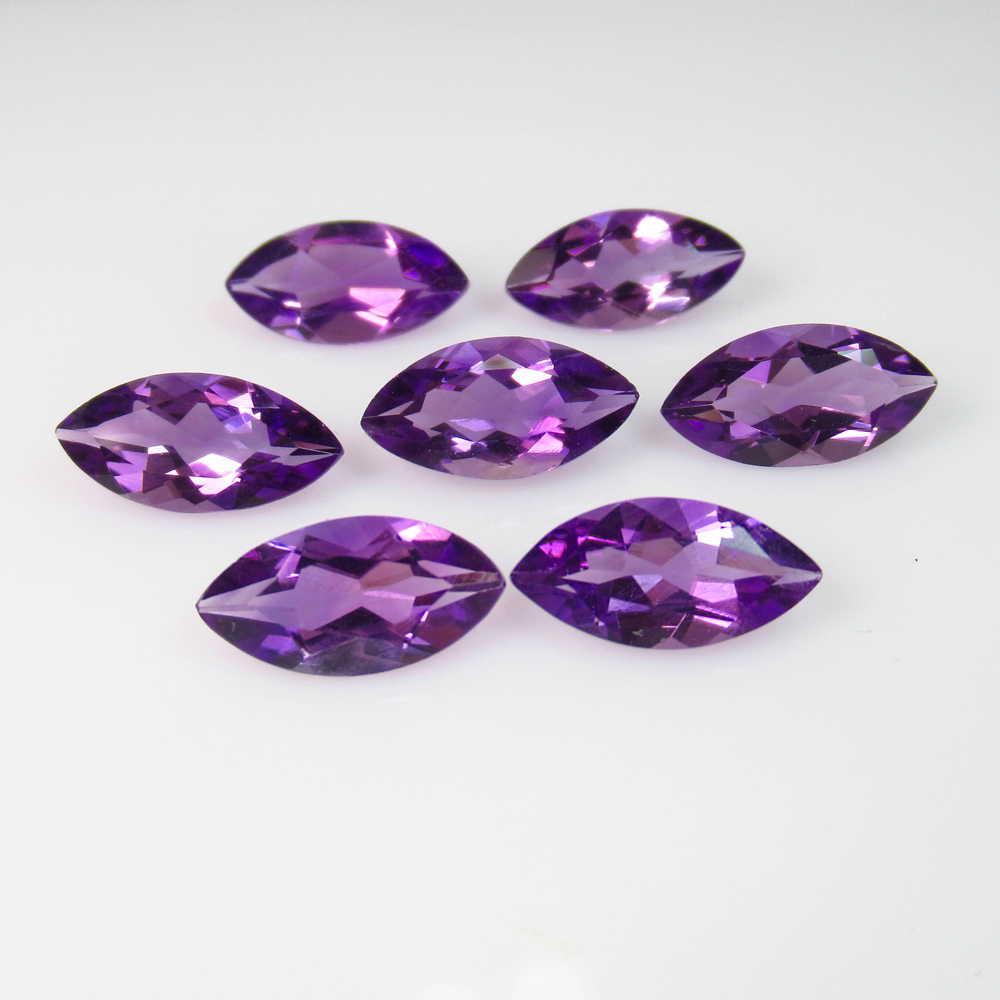 10.17 Ctw Natural 7 Purple Amethyst Marquise Necklace (1 of 2)
