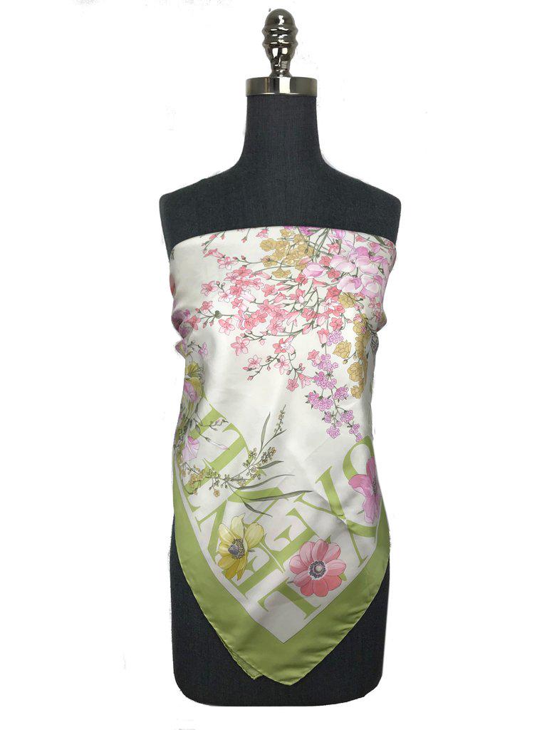 Valentino Signature Floral Silk Scarf (1 of 13)