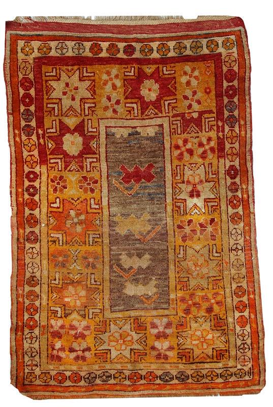 Handmade Vintage Turkish Anatolian rug 3' x 4.4' ( 94cm (1 of 1)