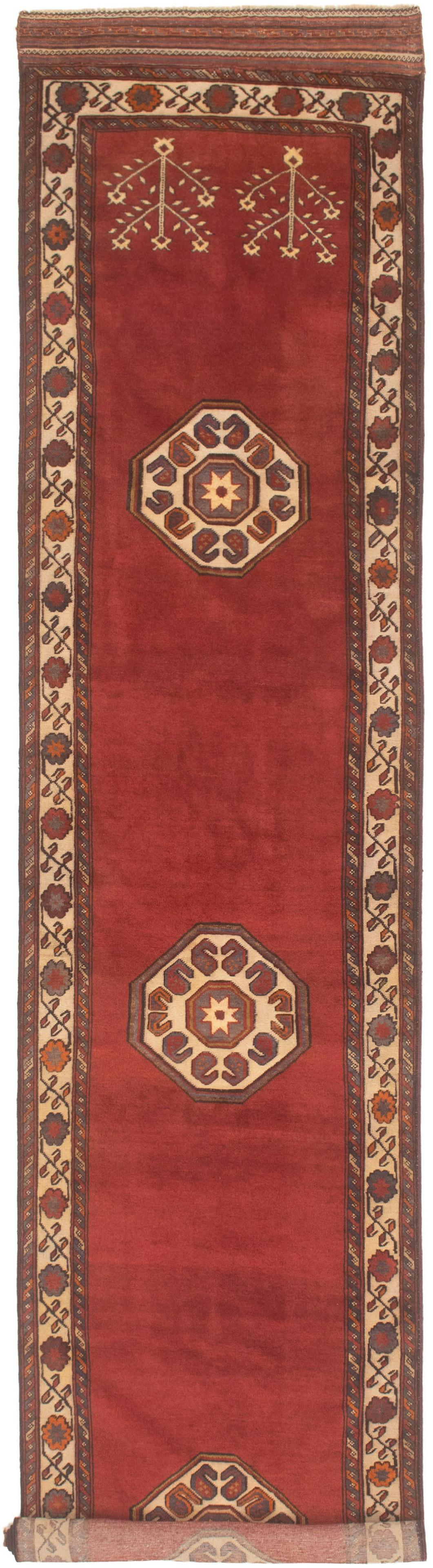 Hand-knotted Rizbaft Dark Copper Wool Rug 2'4" x 11'9" (1 of 3)