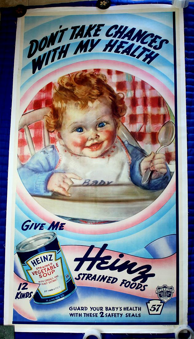 Heinz Baby Food (1930’s) Advertising Poster 43? x 85? (1 of 1)