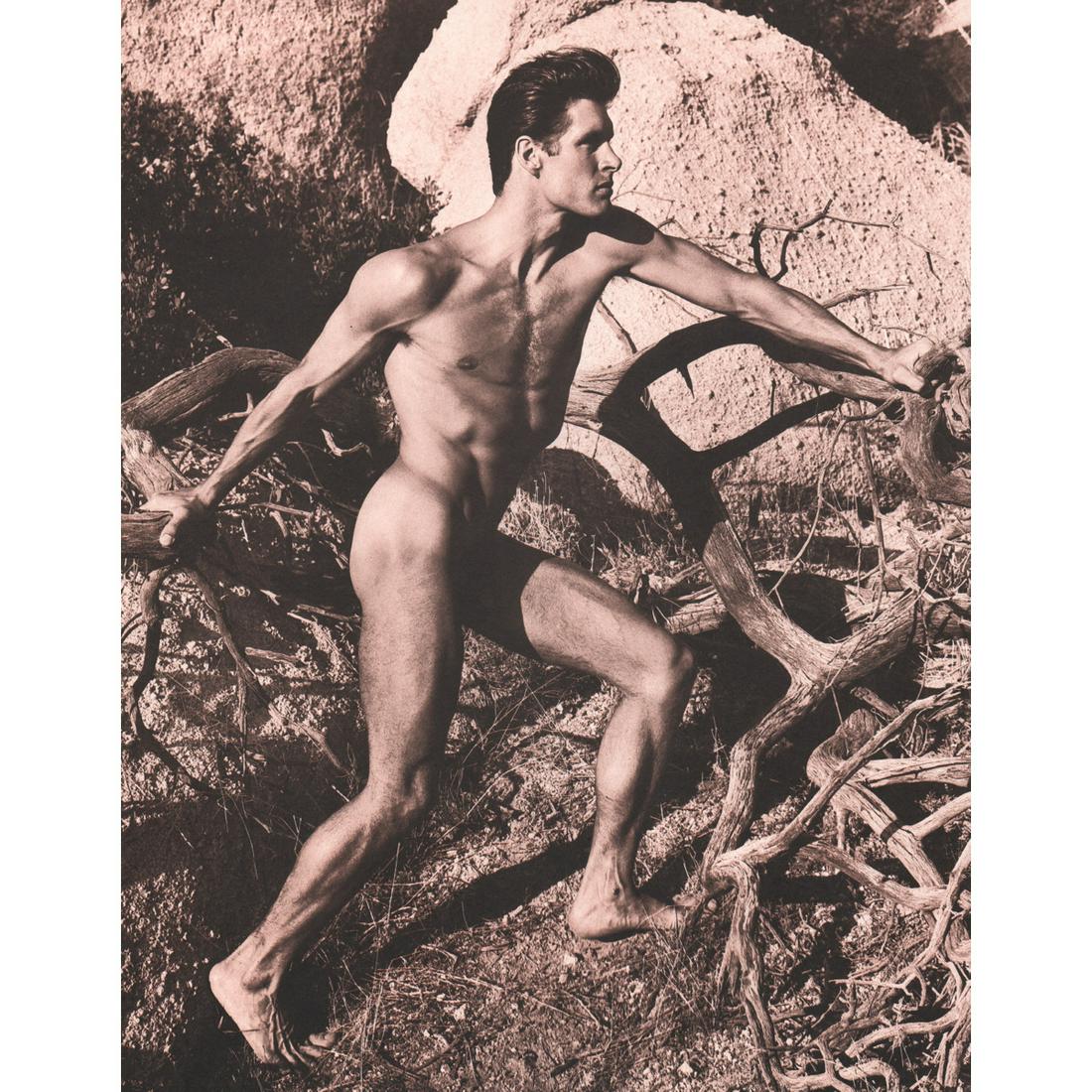 BRUCE WEBER - Male Nude: Artist: BRUCE WEBER Print Title: Male Nude Edition limited to 5000 copies Medium: Sheet-fed Gravure with halftone color Printing Date: 1983 Printed in Japan Image Size approx: 14 X 10.5 inches Bruce W